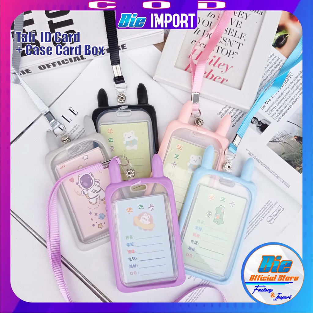 Tali ID Card Set Box Karakter Warna Impor Best Seller