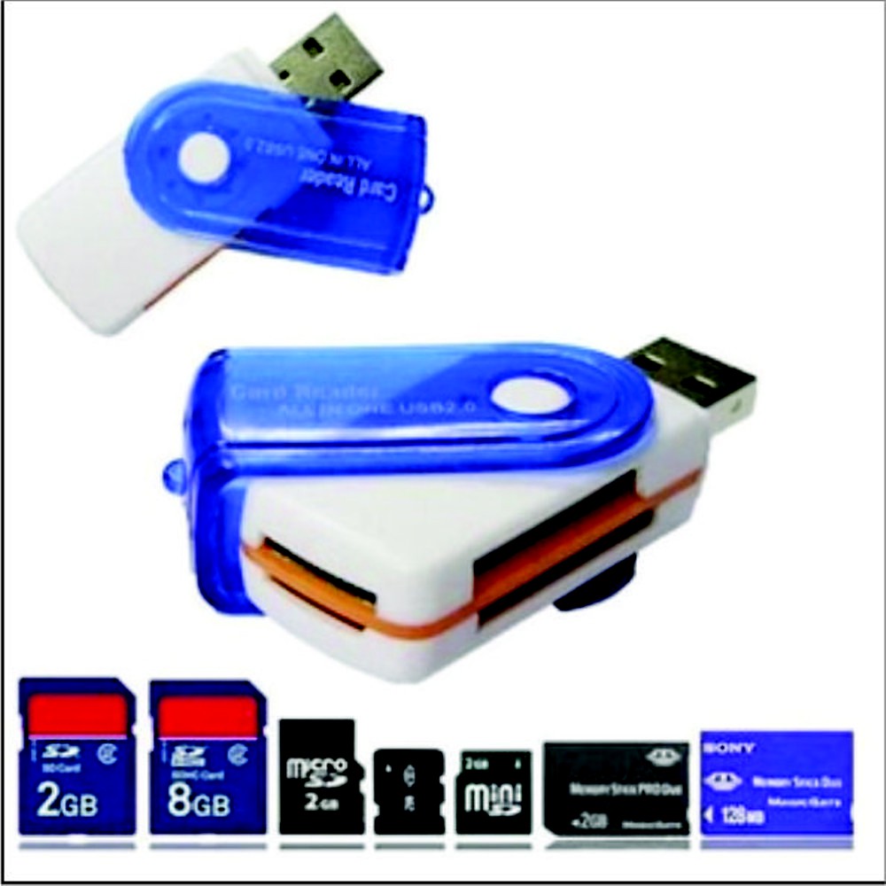 USB Card reader putar 4 in 1 usb 2.0