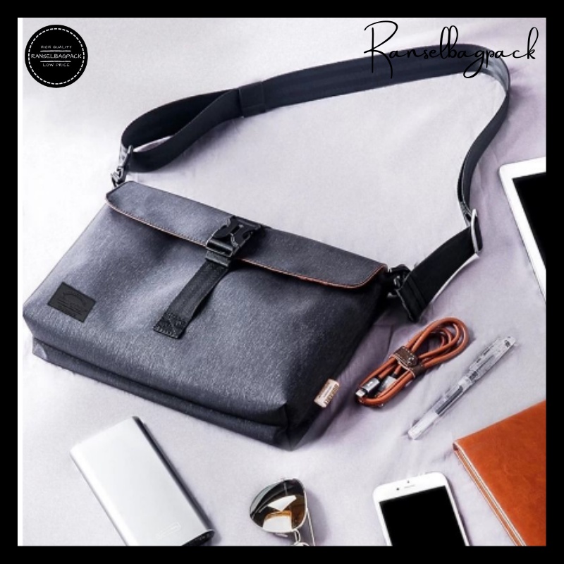 Tas Selempang Sling Bag Kekinian Termurah Korean Fashion Multifungsi Stylish Import Lokal Original Favorit Murah Waterproof Simple Elegan Casual Unisex Pria Cowok