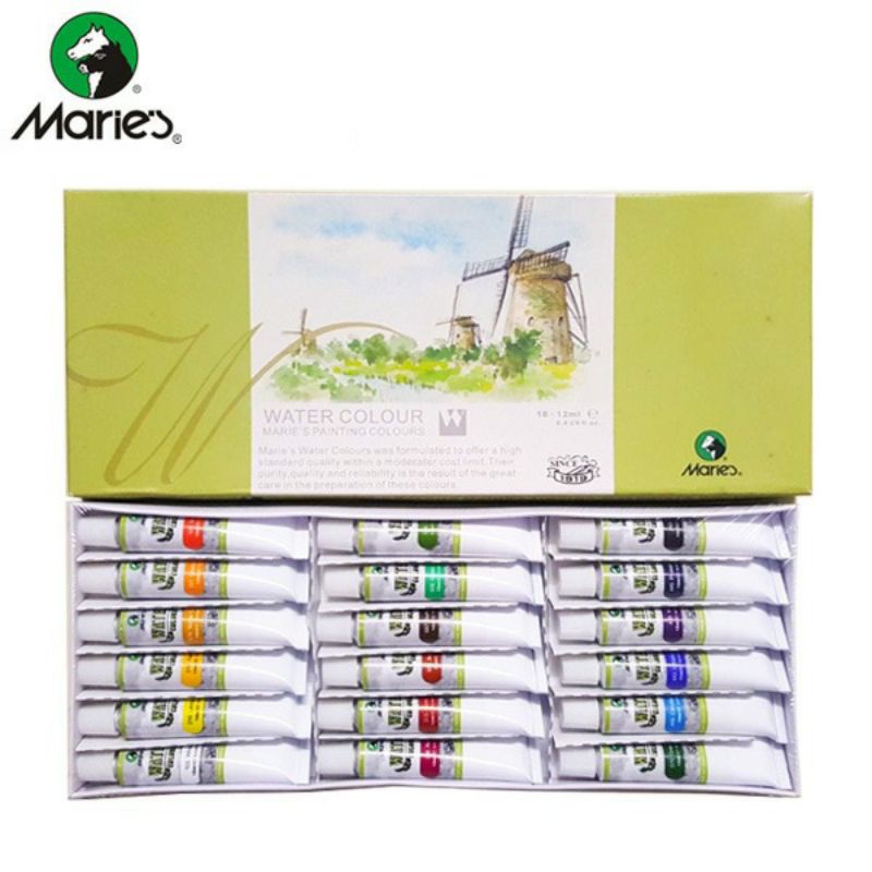

MARIES Water Colour Set Type 1338 12ml 18 warna (CAT AIR)
