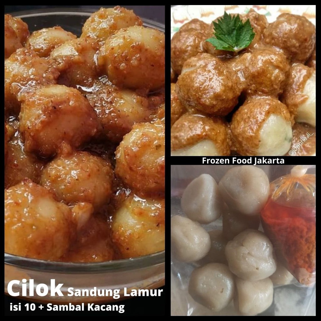 

Cilok Sandung Lamur isi 10 + Sambal / Bumbu Kacang