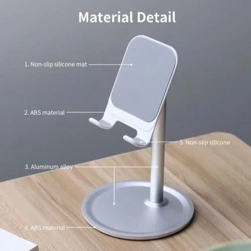 Folding Desktop Support Stand Phone Holder Standing HP Liftable Foldable Standing Meja Meeting Zoom