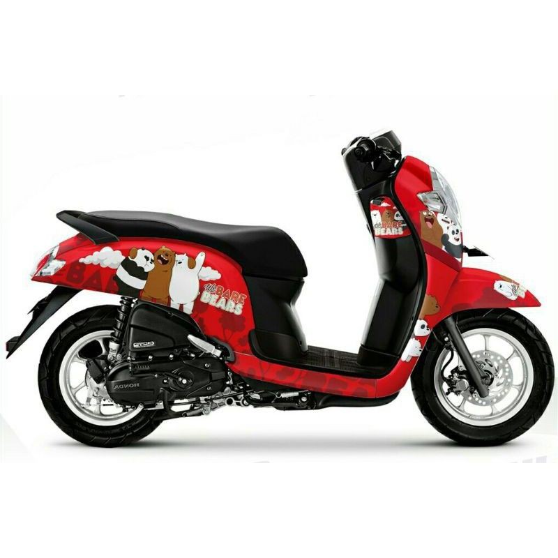 Decal VariasiHonda Scoopy Fi Full Body Merah