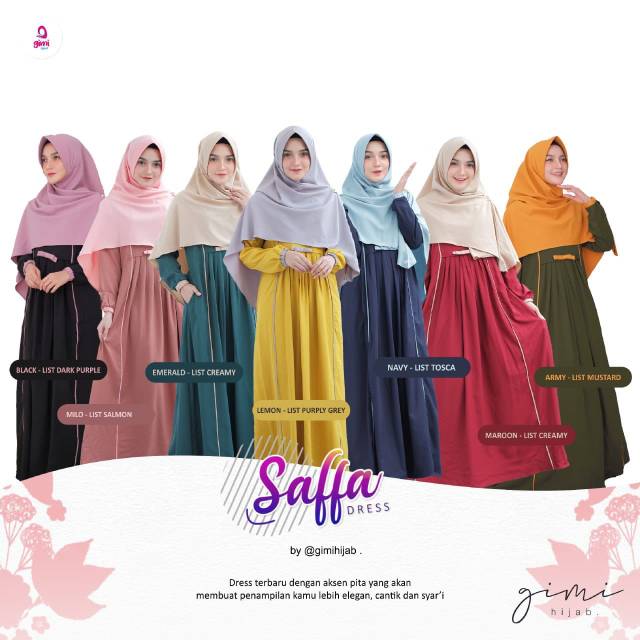 Saffa Dress Gimi Hijab gamis Branded