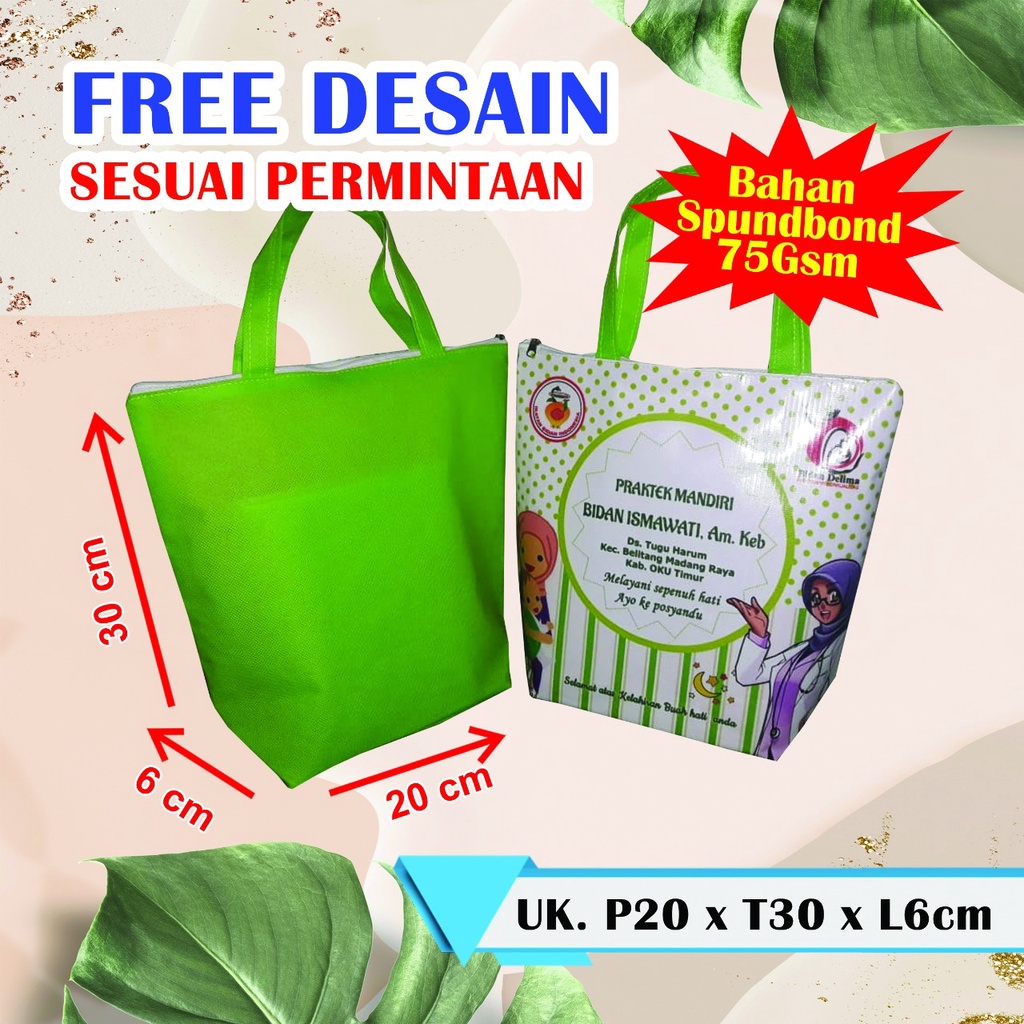 TAS BIDAN PARTUS MURAH/TAS SOUVENIR PASCA LAHIRAN/TAS PROMOSI BIDAN