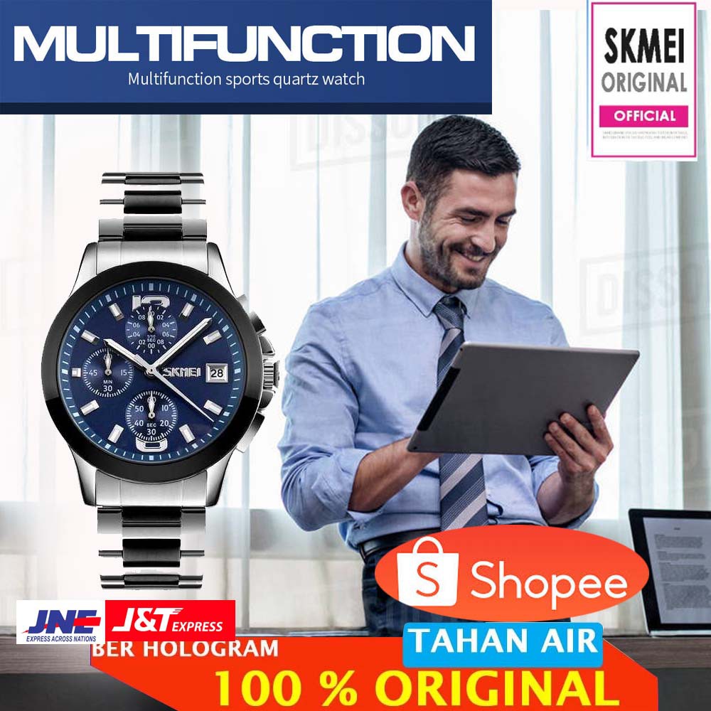 ORIGINAL SKMEI jam Tangan Analog Pria - 9126 [Biru]