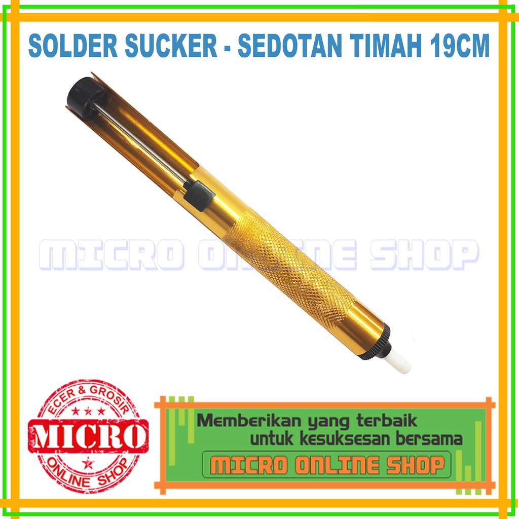Solder Sucker Panjang 19cm Sedotan Timah Desoldering Pump