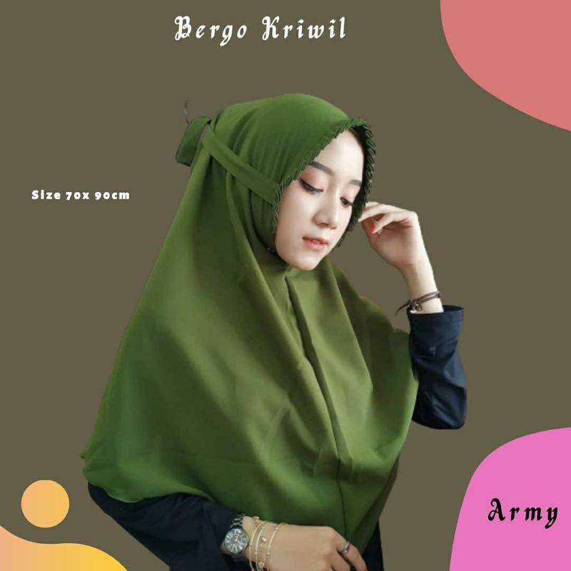 Bergo Kriwil / Hijab Bergo / Hijab Instan