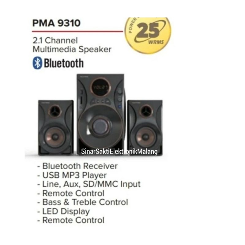 Speaker aktif multimedia POLYTRON PMA 9310 Bluetooth Audio PMA9310