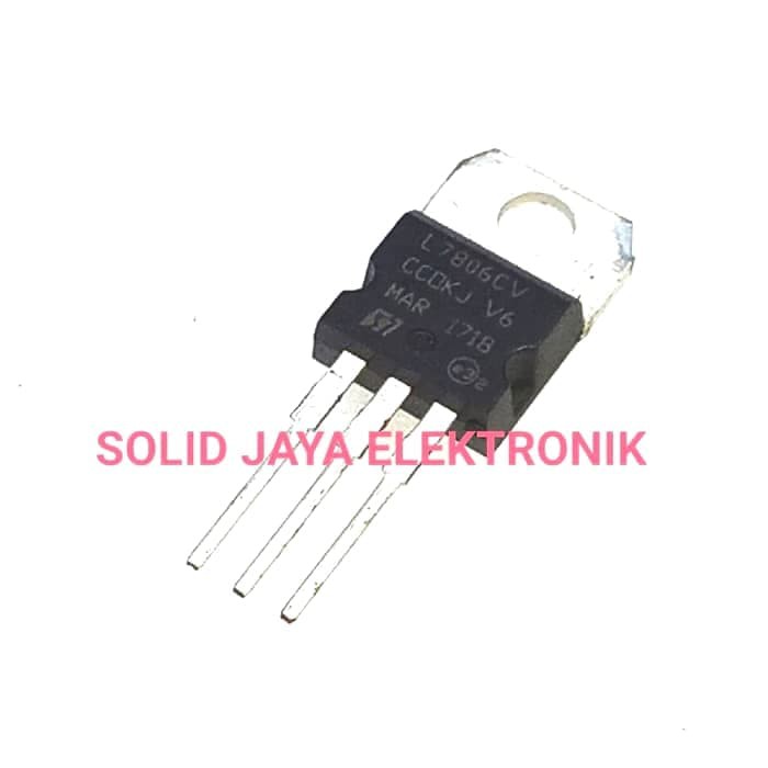 TRANSISTOR REGULATOR 7806 L7806 LM 7806 CV TR IC PSU REGULATOR ASLI