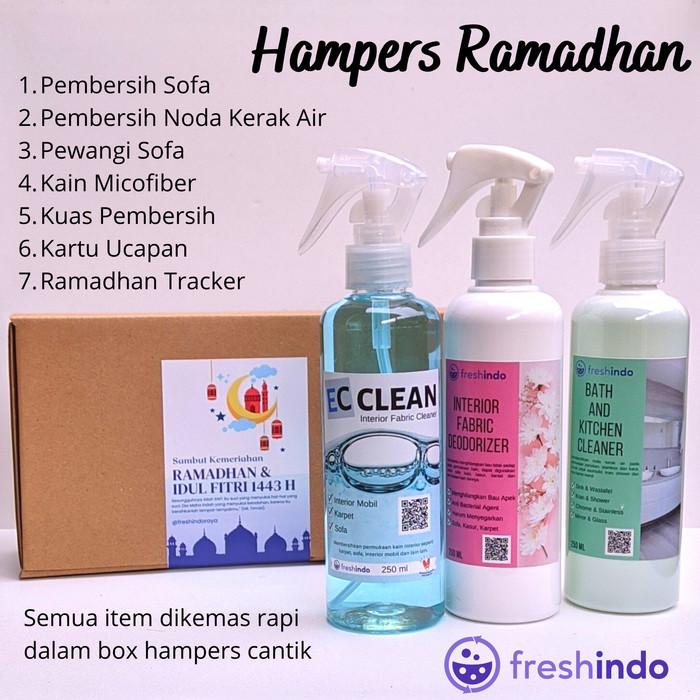

Hampers Ramadhan Paket Pembersih & Pewangi Sofa, Pembersih Kran Shower Best Seller