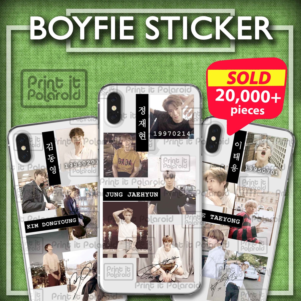 

STIKER Label nama sticker foto boyfie kpop korea custom photo phone case casing HP laptop journal note aesthetic tumblr deco diy