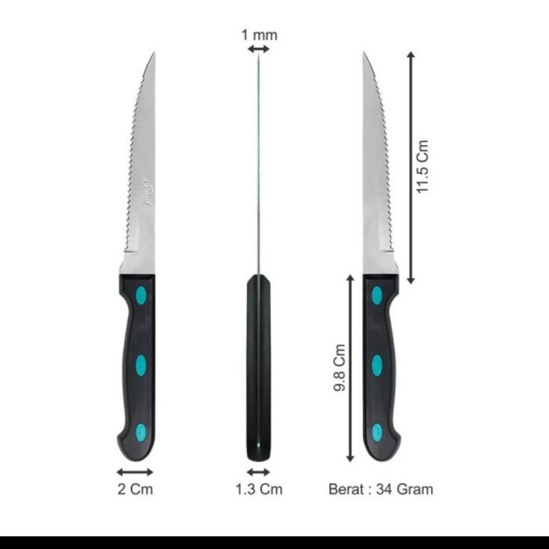 Pisau Dapur Steak ID107 / Steak Knife Stainless Stell