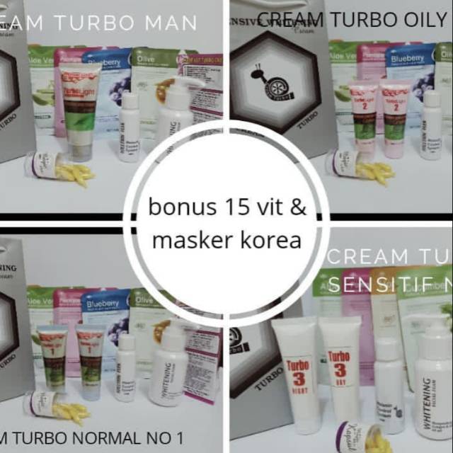 Cream turbo isi 6 paket free 5magic white+masker setiap paket