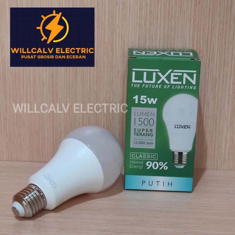 PAKET 4 PC LAMPU LED LUXEN CLASSIC 15W 15 WATT CAHAYA PUTIH 6500K / LAMPU LED BULB LUXEN CLASSIC 15W 15 WATT CAHAYA PUTIH 6500K