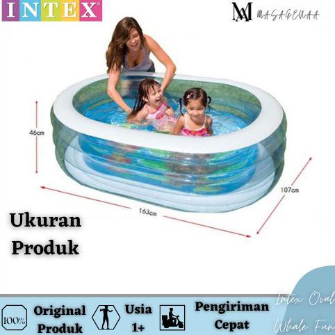 Kolam Tempat Renang Berenang Karet Anak Oval Jumbo Intex Pool Murah Kesayanganprakarsa