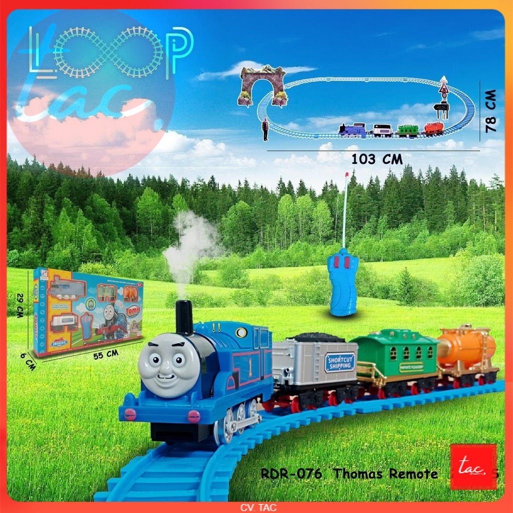 PROMO RDR076 Kereta Api Thomas Train RC Kereta Api Robot Train Mainan Anak Remote Control Remot Mura