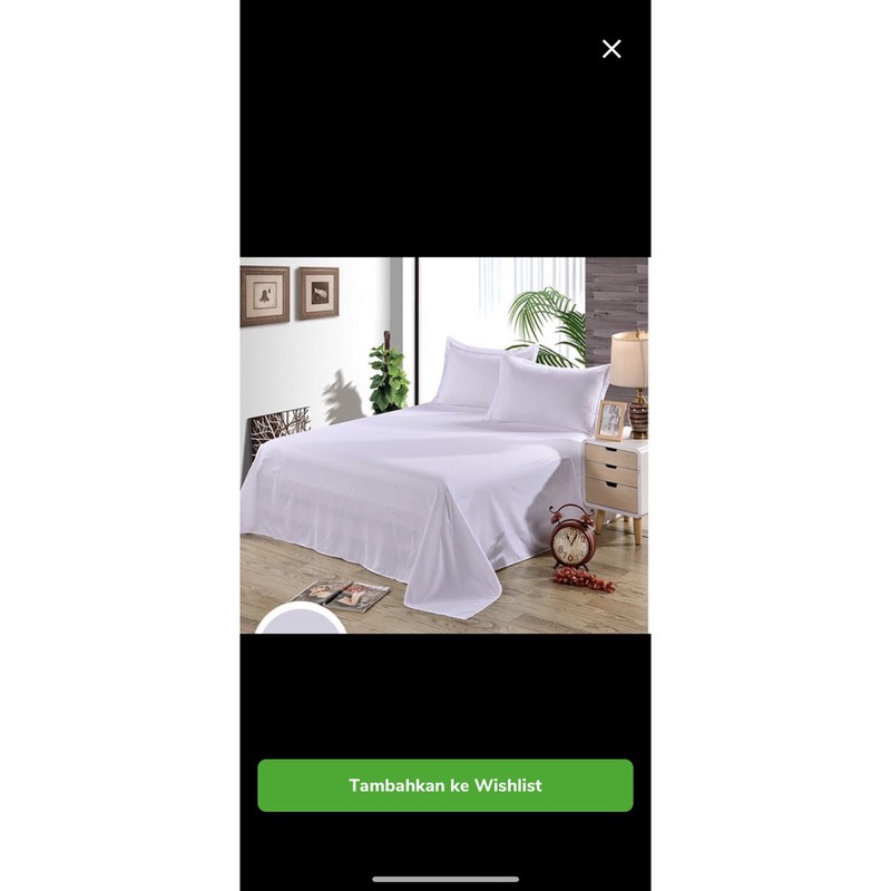 SPREI POLOS PUTIH KREM bahan mantap dijamin Murah Obral Tinggi 30 cm ukuran King dan Queen