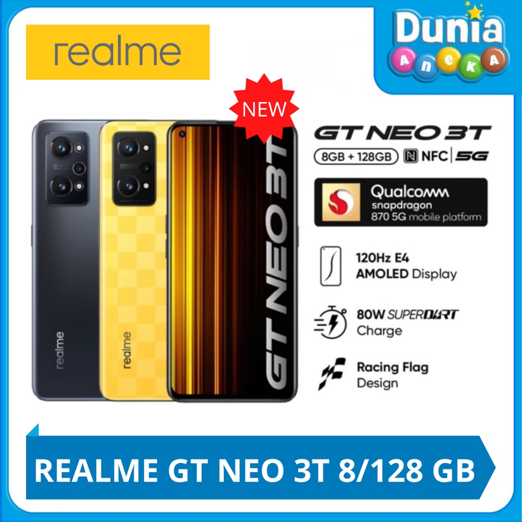 REALME GT NEO 3T 8/128 GB SMARTPHONE - GARANSI RESMI REALME