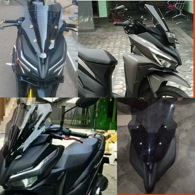 Tameng kedok vario125 /150 led 2018 /2019/2020(2021 visor kaca model vector