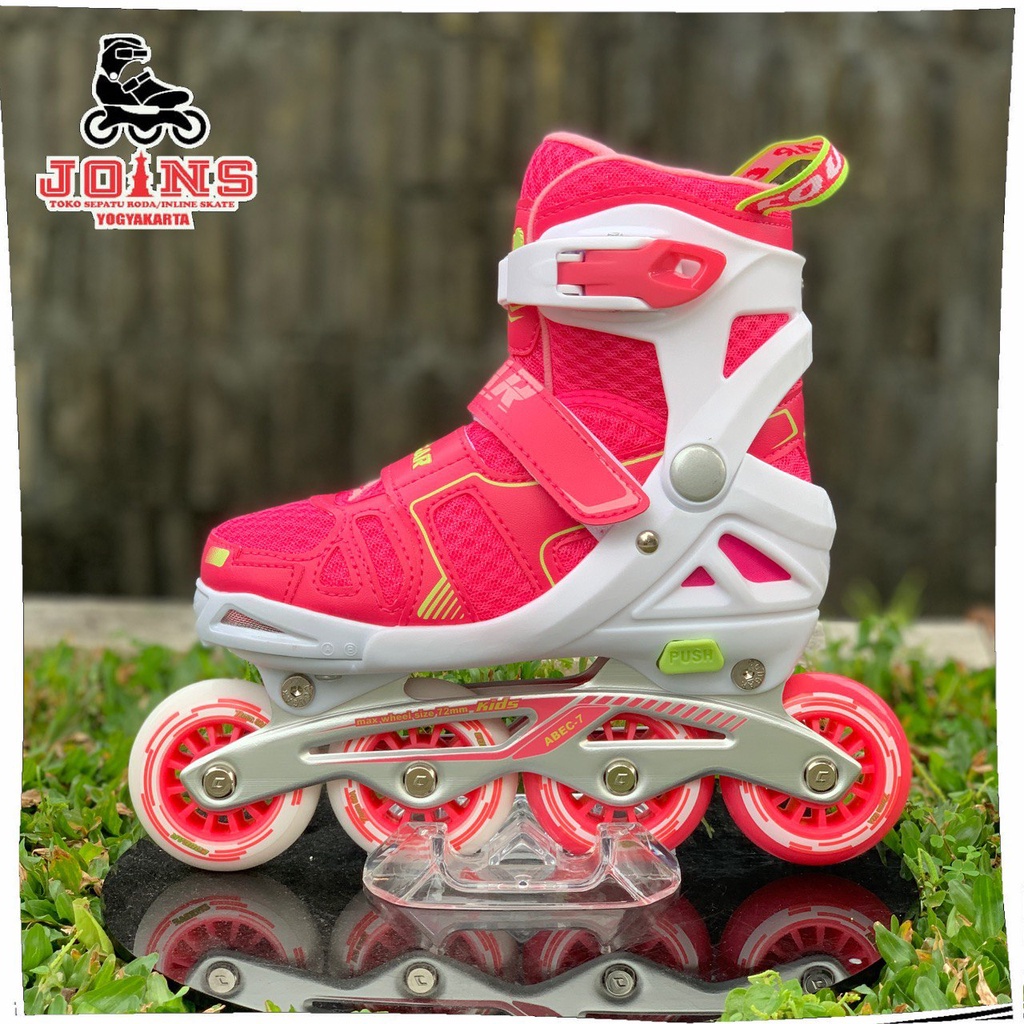 Sepatu Roda Anak Inline Skates Cougar MZS787 Pink White