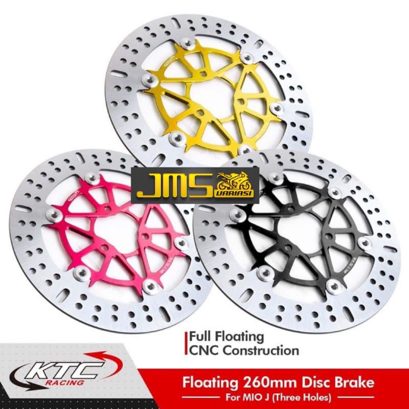 piringan disc piringan cakram ktc racing cnc plus breket 260mm Mio sporty Mio soul lama beat mioj Mio m3 fazzio fino soul GT 125/150 vario110 led fi vario125/150 genio Scoopy spacy beat street beat pop vario125/250 new