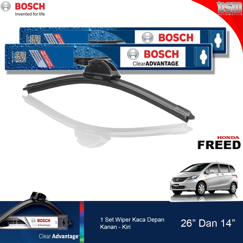 Bosch Clear Advantage Frameless / Wiper Frameless Honda Freed 26&quot; dan 14&quot; / Wiper Freed