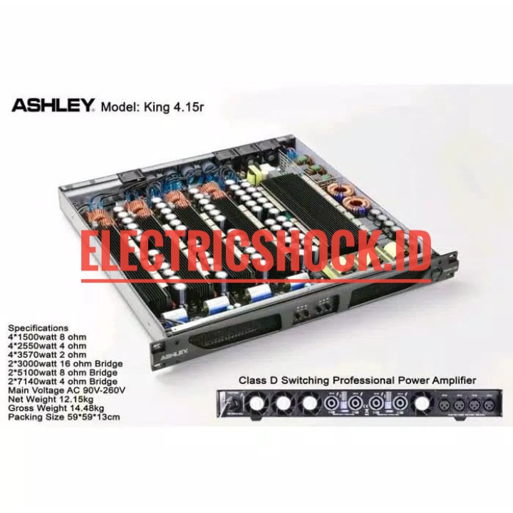 Power Ashley King 4.15R Original Amplifier 4 Channel Class D