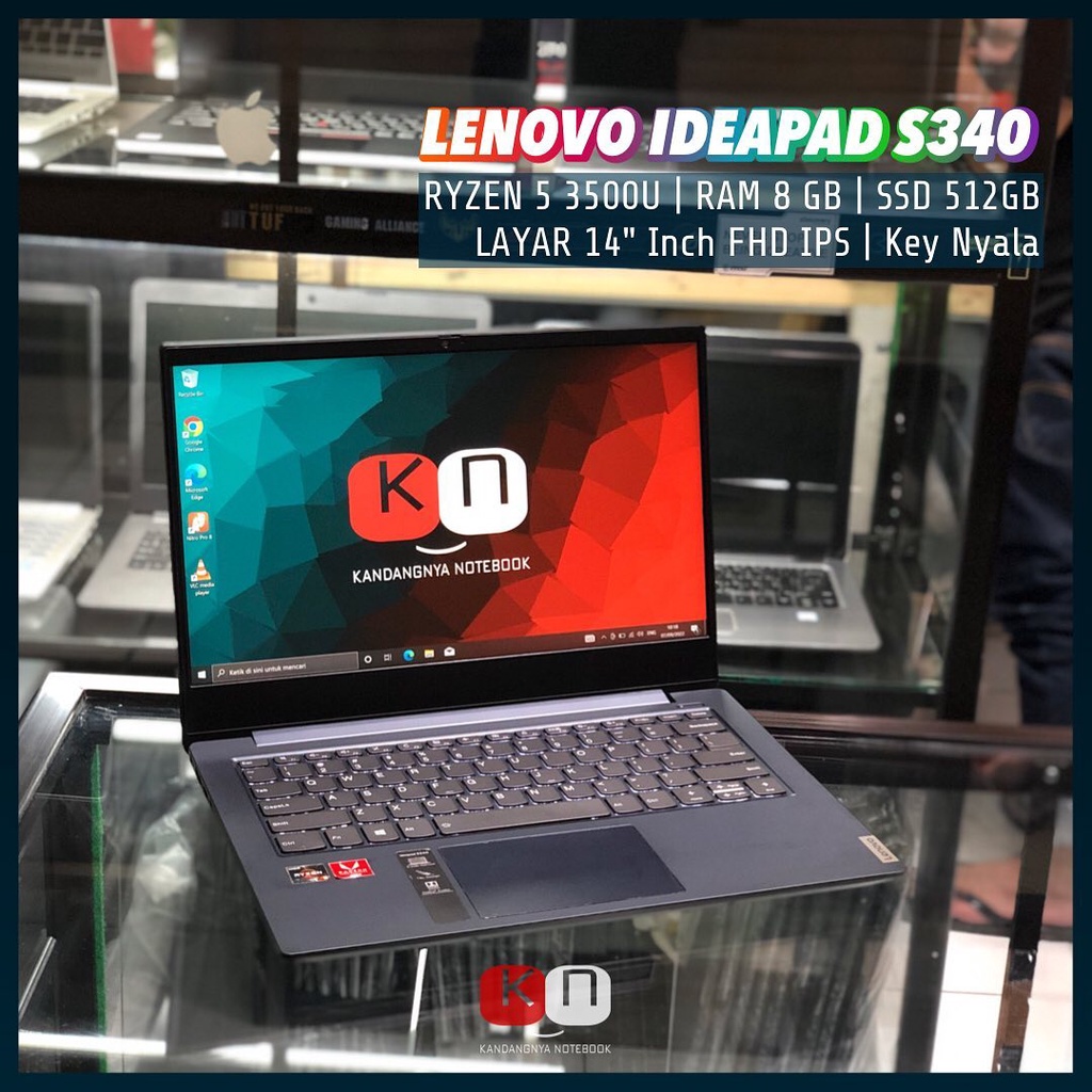 Lenovo Ideapad S340 Ryzen 5 3500U RAM 8GB  SSD 512GB Layar 14 FHD