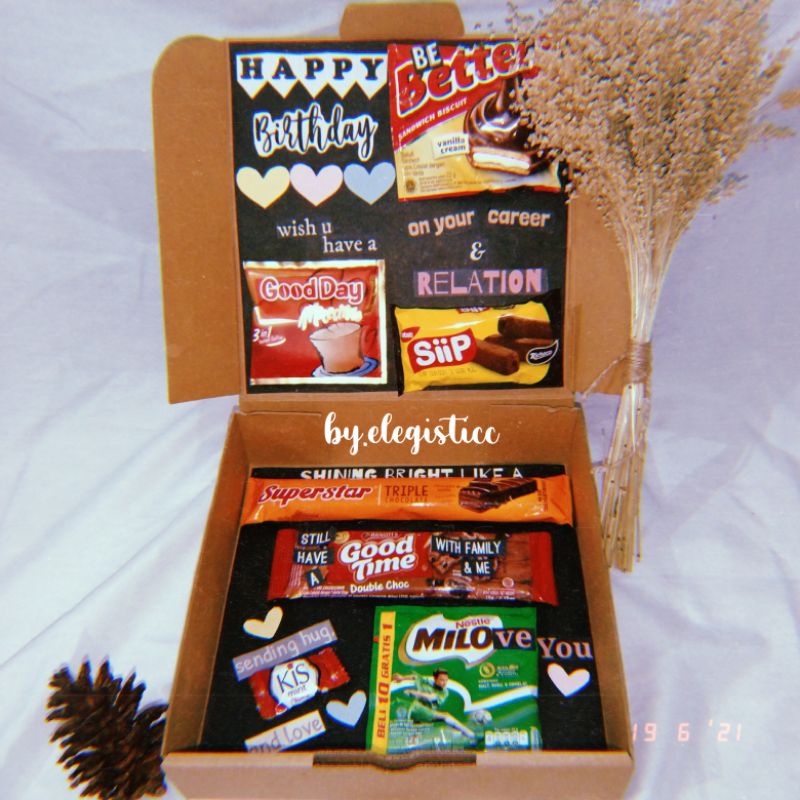 

[GRATIS ONGKIR] SNACKBOX UCAPAN | Gift box | Kado Ulang Tahun