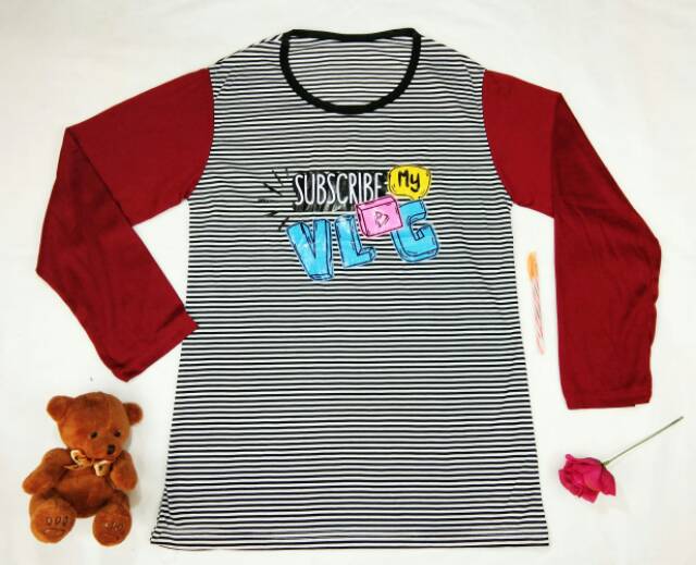 Myco Kaos Raglan Salur VLOG Lengan panjang