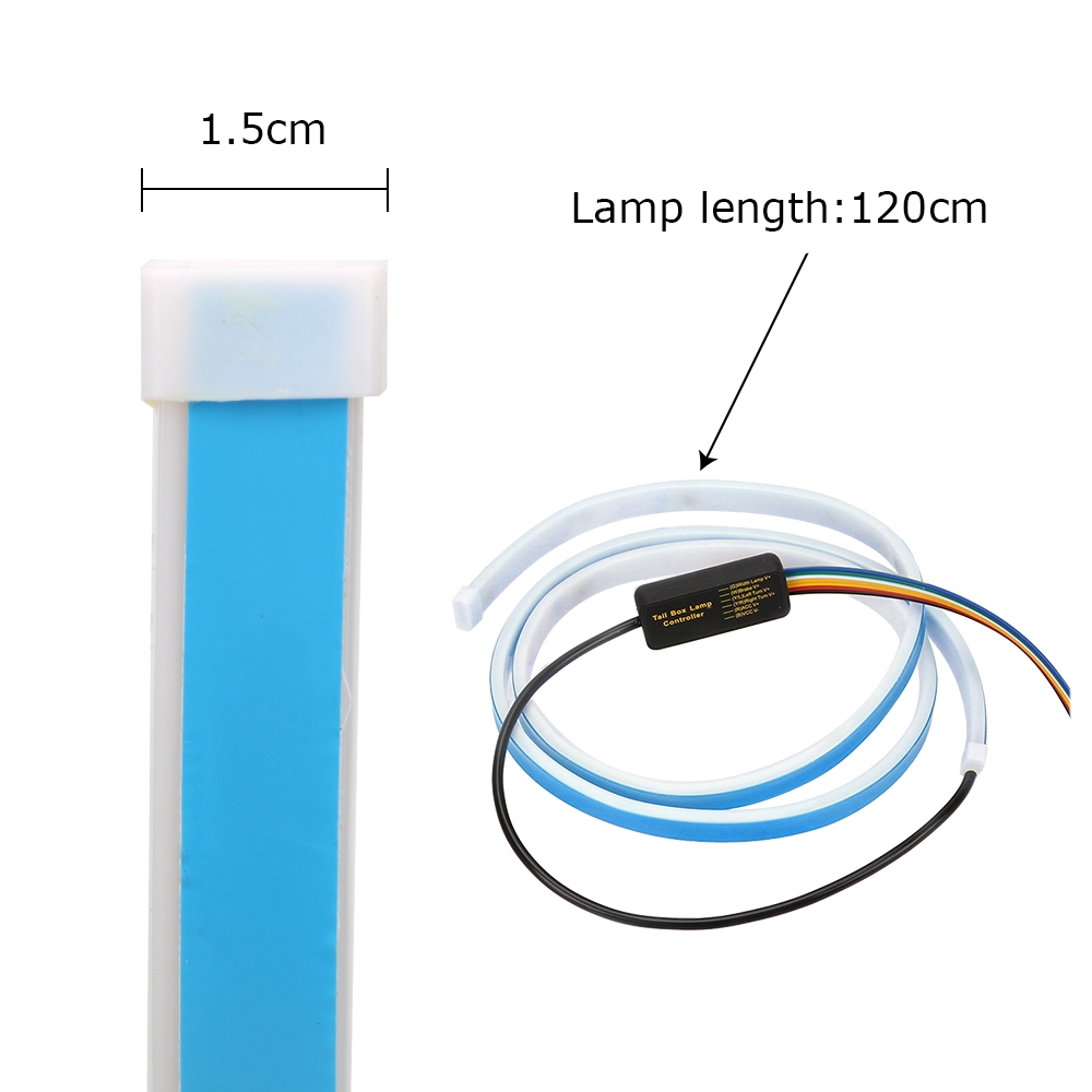 Lampu LED Bagasi Tail Trunk Running DRL Pintu Belakang Mobil DRL RGB 12V 1.2M