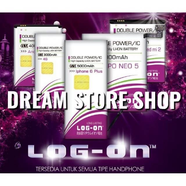 BATERAI LOG-ON NOKIA BL 4B 4C 5B 5C 4U 4UL 4D 4L X XL DOUBLE POWER DOUBLE IC LI-ION BATTERY