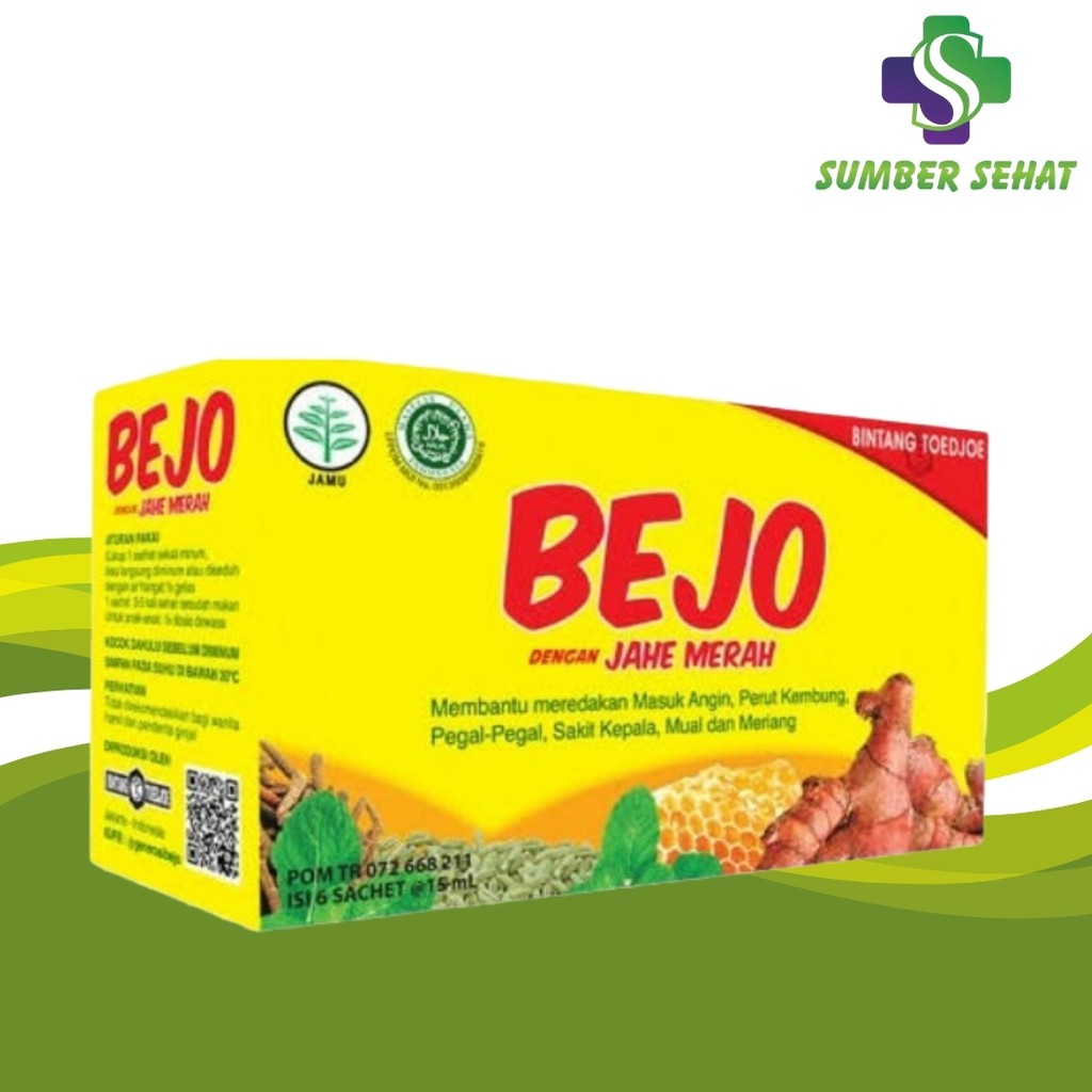 BEJO JAHE MERAH BINTANG TOEDJOE MASUK ANGIN BOX 12 SACHET