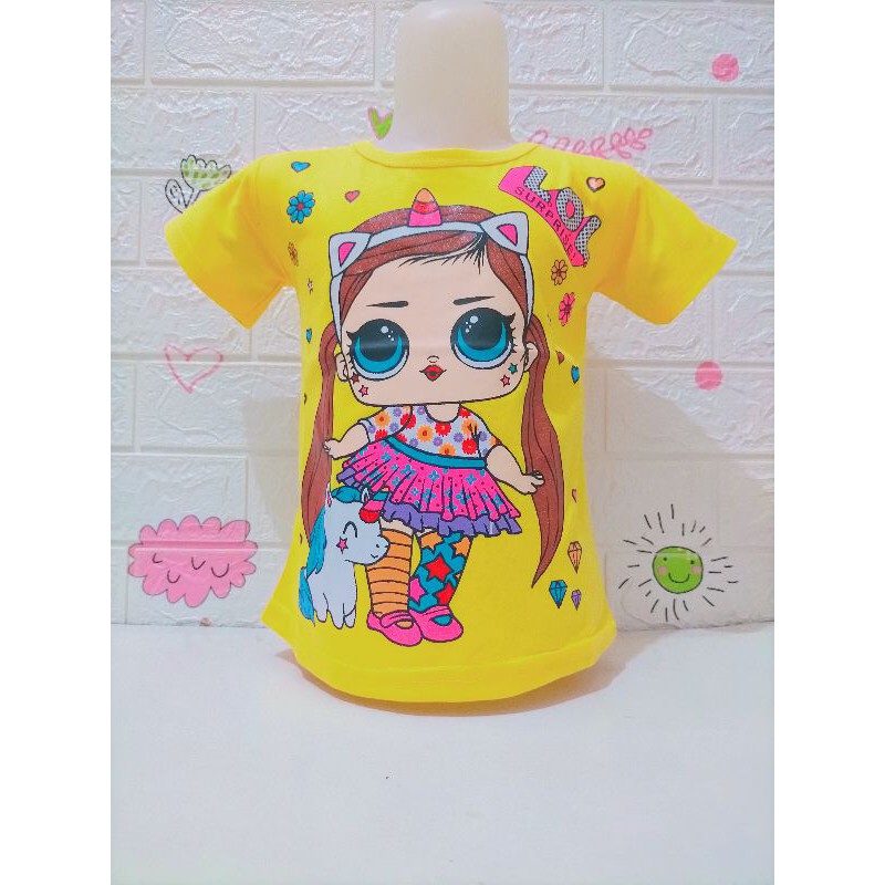 kaos anak  perempuan  atasan 2-9 thn