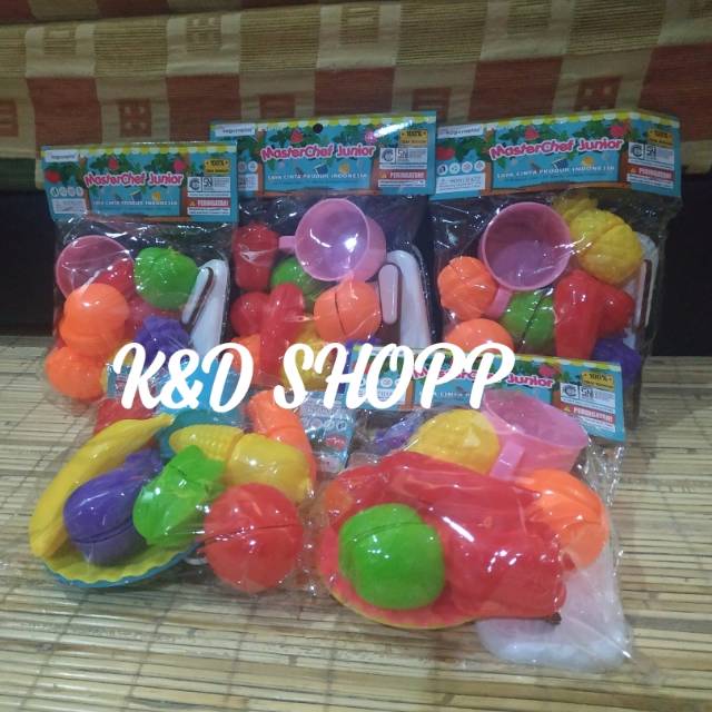 MAINAN ANAK-MAINAN BUAH POTONG-MAINAN KITCHEN-BUAH BUAHAN PLASTIK