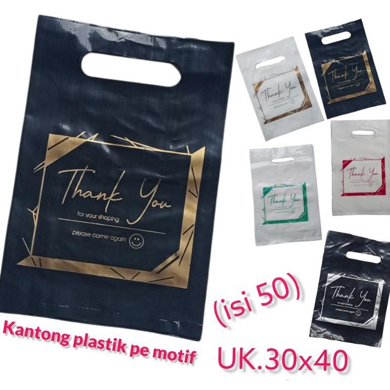 

Kantong Plastik Pe Uk 30X40 (Isi 50) Kantong Pakaian Kantong Olshop Kantong Skincare Uu
