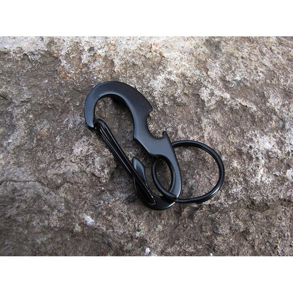 Bayar Ditempat Black Beetle EDC Carabiner Stainless Steel with Bottle Opener - XT-11