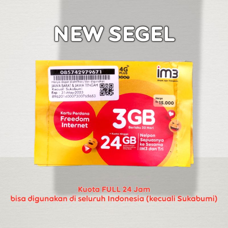 Jual Perdana Indosat 3GB Tanpa Pembagian Kuota | Shopee Indonesia