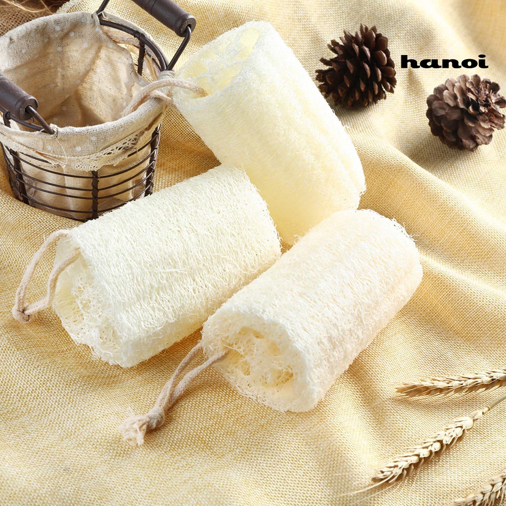 HQTM_6Pcs Natural Loofah Exfoliating Cleaning Bath Shower Sponges Body Scrubbers