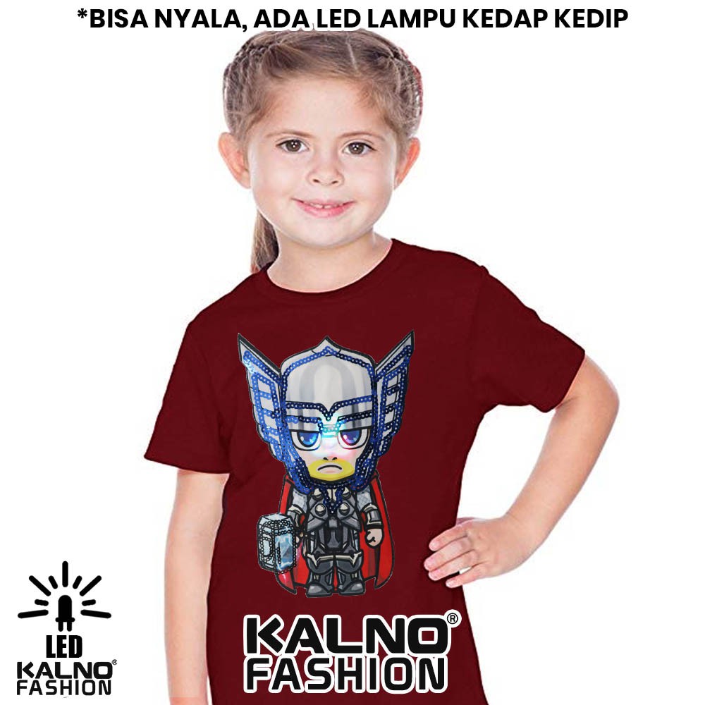 kaos baju anak THR 1 LED umur 1 - 7 tahun bisa nyala - THR KAOS LED KAOS NYALA