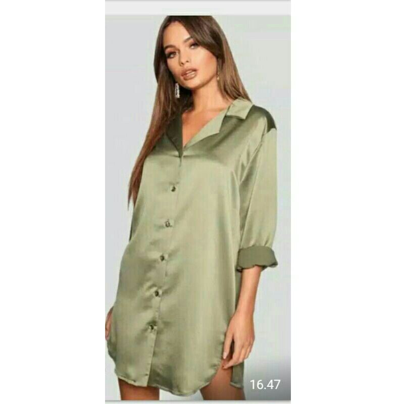 Baju Pajama Satin / H&amp;M Sleep Short Dress Wanita Original Branded