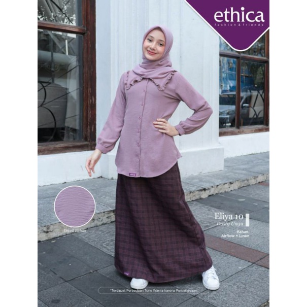 Eliya 10 stelan remaja muslim ethica one set muslim outfit