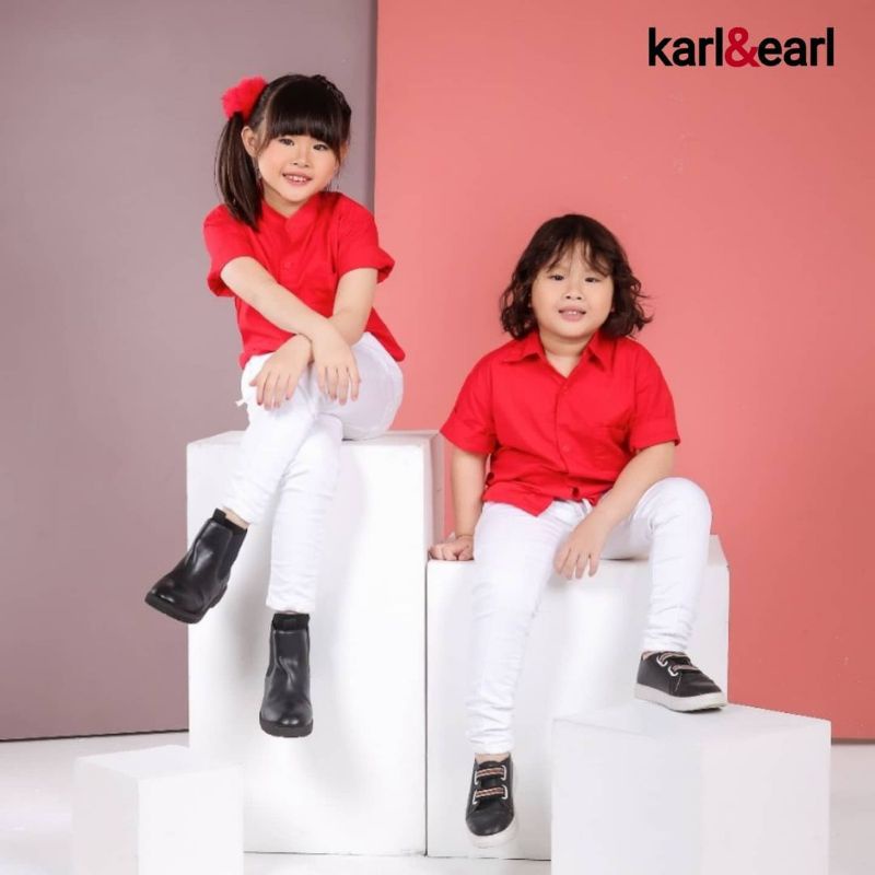 KARL & EARL - Kemeja Anak Laki Laki / Kemeja Anak Lengan Pendek / Kemeja Lengan Pendek Anak Laki Lak
