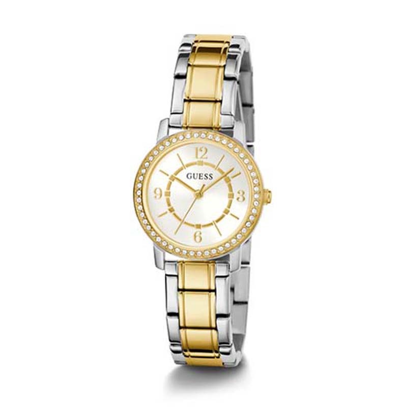 Jam Tangan Guess - Guess Ladies Watch Silver Gold Melody - GW0468L4