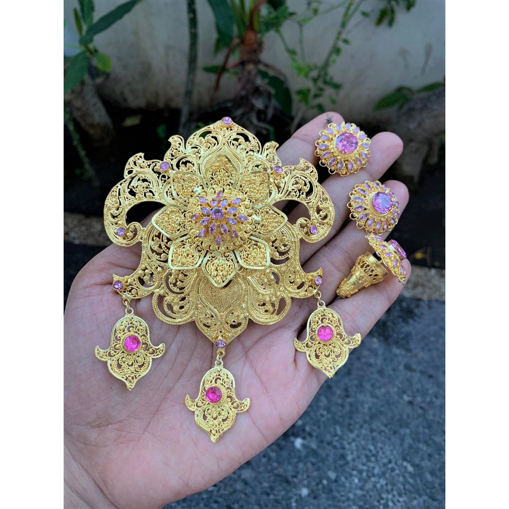 bros alpaka bali set kebaya motif mahkota jumbo