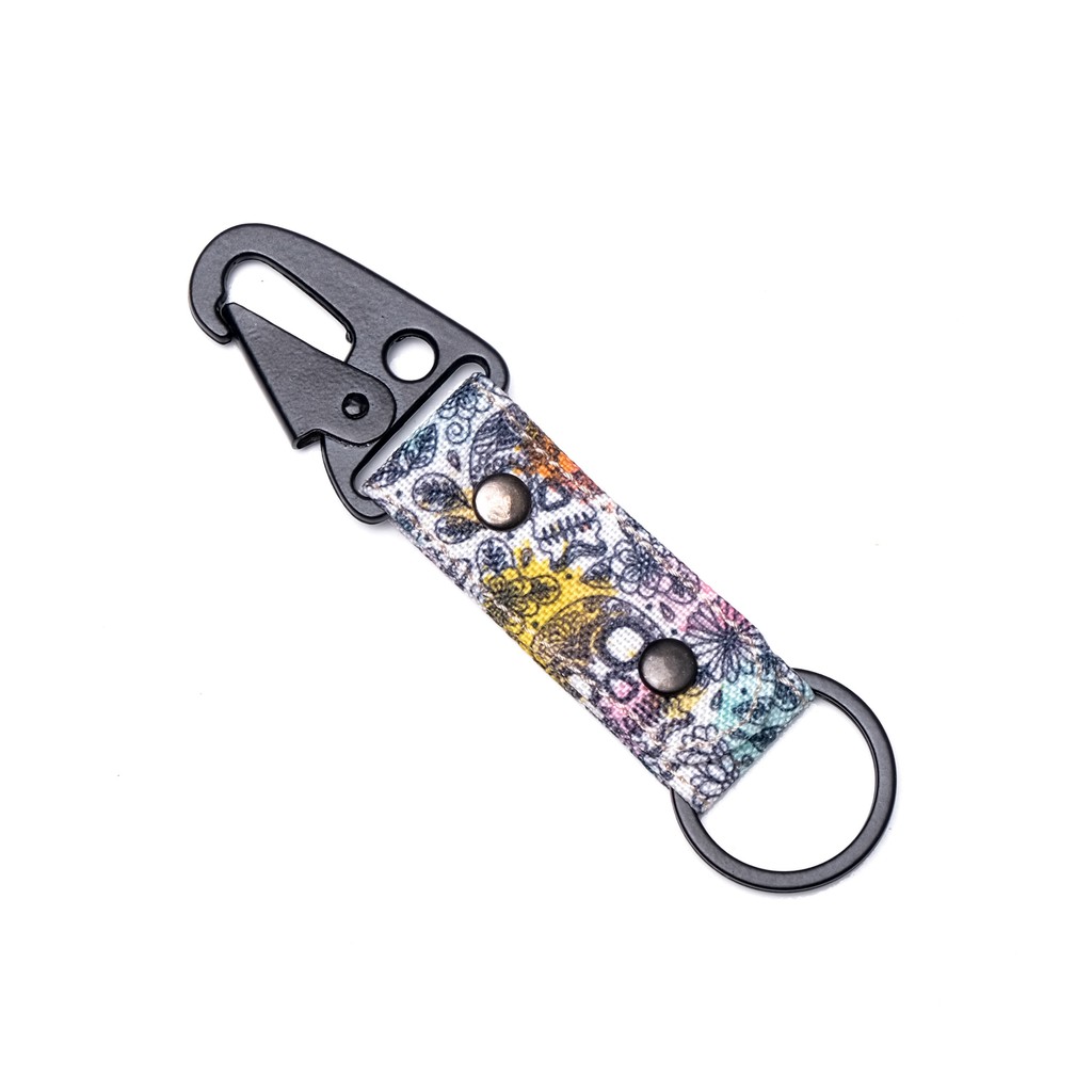 gantungan kunci carabiner kain motif - snaphook keychain - NKC225