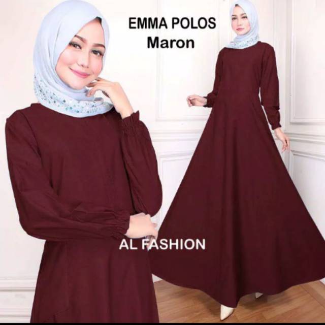 Gamis emma polos kain katun