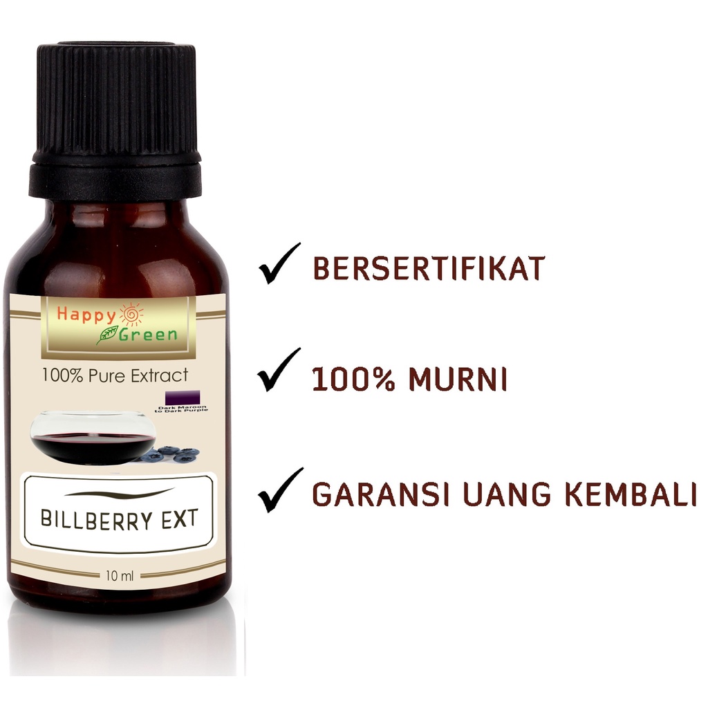 Happy Green Bilberry Liquid Extract - 100% Murni Natural