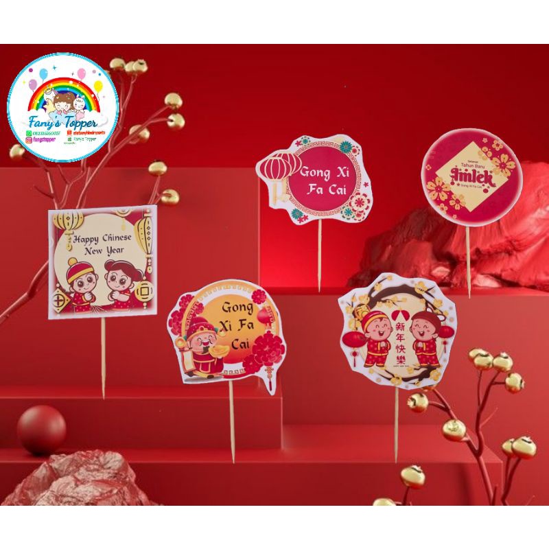 Topper Chinese New Year Topper imlek topper gong xi fa cai